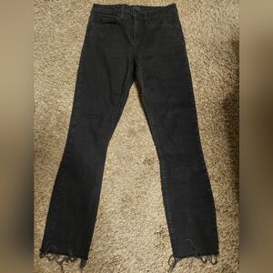 Theory Black Distressed Jeans